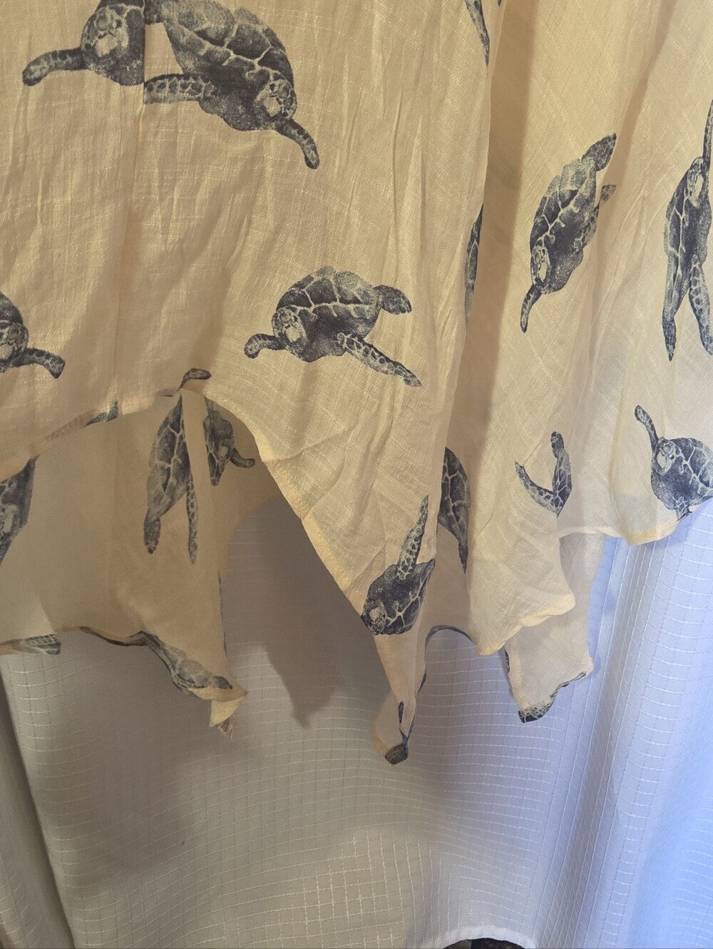 Womens Gauzy Tropical Dress OSFA Asymmetrical Coastal Beach Hawaii Resort Lined - Picture 6 of 6
